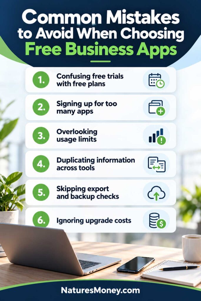 Common Mistakes to Avoid When Choosing Free Business Apps