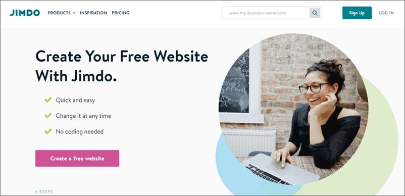 Jimdo free website builder