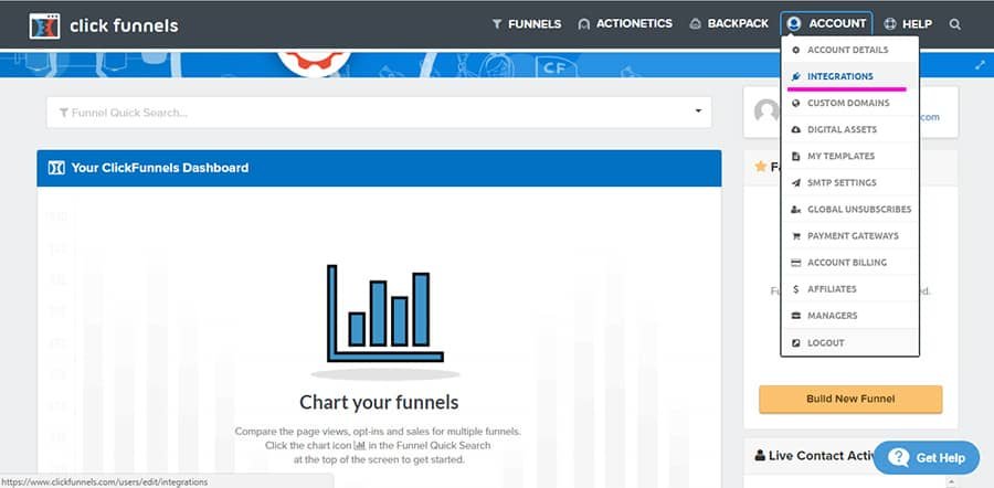 Clickfunnels Account Integrations